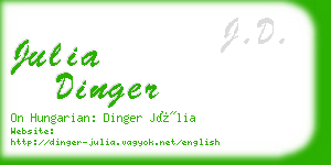 julia dinger business card